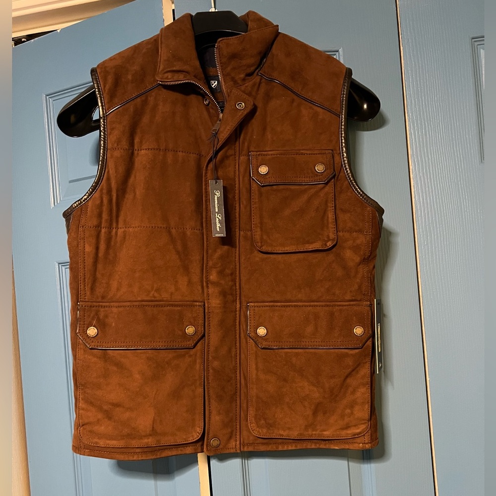 NWT Cremieux Men’s leather vest